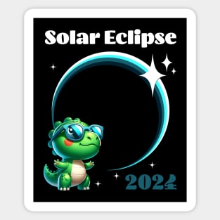 Solar Eclipse 2024 Dino Sticker